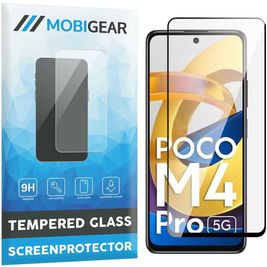 Mobigear Premium POCO M4 Pro 5G Panzerglas Gehärtetes Glas Displayschutz - Hüllenfreundlich - Schwarz