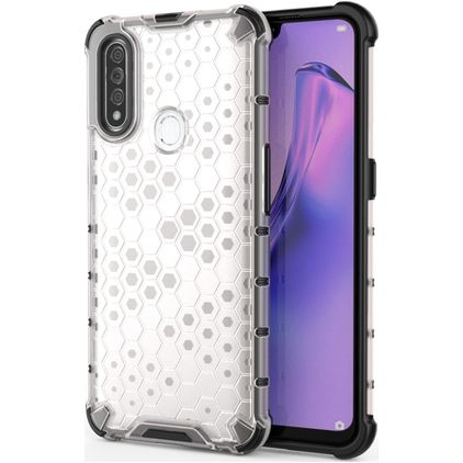Mobigear Honeycomb Durchsichtig OPPO A31 Hülle Hardcase Backcover Stoßfest - Transparent