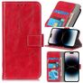 Mobigear Basic iPhone 14 Pro Hülle Klapphülle Geldbörse - Rot