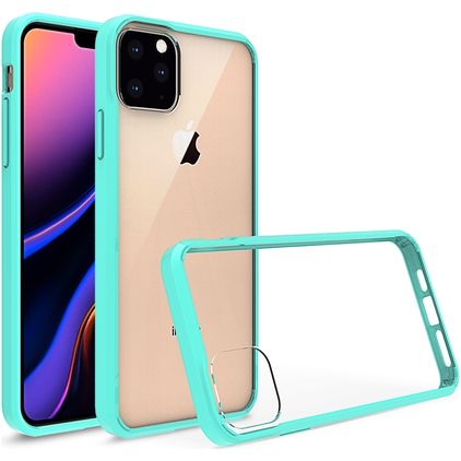 Mobigear Crystal iPhone 11 Pro Max Hardcase Backcover - Transparent / Türkis