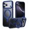 Mobigear Frosted Mag iPhone 17 Pro Max MagSafe Hülle Hardcase Backcover mit Ständer - Blau