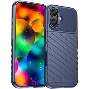 Mobigear Groove iPhone 17 Hülle Flexibles TPU Backcover - Blau
