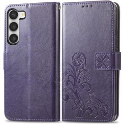 Mobigear Clover Samsung Galaxy A54 Klapphülle Portemonnaie - Lila