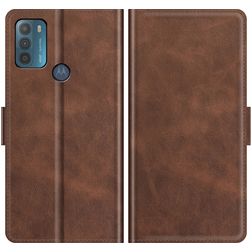 Mobigear Slim Magnet Motorola Moto G50 Hülle Klapphülle Geldbörse - Braun