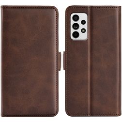 Mobigear Slim Magnet Samsung Galaxy A33 Hülle Klapphülle Geldbörse - Braun