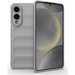 Mobigear Bumpy Samsung Galaxy S25 Edge Hülle Flexibles TPU Backcover - Grau