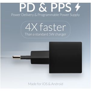 Mobilize Dual USB / USB-C Ladegerät Power Delivery 30W - Schwarz