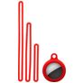 Mobigear Lanyard Apple AirTag Hülle Flexibles Silikon - Rot