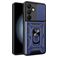 Mobigear Armor Ring Cam Slide Samsung Galaxy S24 FE Hülle Hardcase Backcover Stoßfest mit Ringhalter und Kamera Slider - Blau