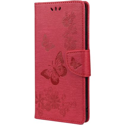 Mobigear Clover Xiaomi Redmi Note 11 5G Hülle Klapphülle Geldbörse - Rot