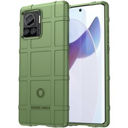 Mobigear Rugged Shield Motorola Edge 30 Ultra Hülle Flexibles TPU Backcover Stoßfest - Grün