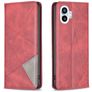 Mobigear Rhombus Slim Nothing Phone (1) Hülle Klapphülle - Rot