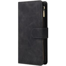 Mobigear Zipper Samsung Galaxy A51 Hülle Klapphülle Geldbörse - Schwarz