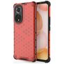 Mobigear Honeycomb HONOR 50 Hülle Hardcase Backcover Stoßfest - Rot