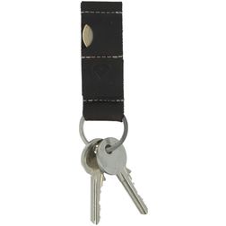 Valenta Keychain Schlüsselanhänger aus Leder mit Münzfach - Schwarz