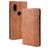 Mobigear Sensation Motorola One Vision Hülle Klapphülle Geldbörse - Cognac