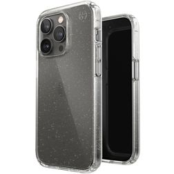 Speck Presidio Perfect Clear Glitter iPhone 14 Pro Hülle Hardcase Backcover Stoßfest - Transparent / Gold