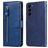 Mobigear Zipper Samsung Galaxy S23 Klapphülle Portemonnaie - Blau