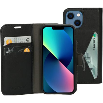 Mobiparts Classic Wallet iPhone 13 Mini Hülle Klapphülle Geldbörse - Schwarz