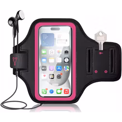 Mobigear Go Active Handyhalterung Joggen Xiaomi Redmi Note 9T Sporthülle Neopren Sportarmband - Pink