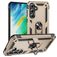 Mobigear Armor ring Samsung Galaxy S24 FE Hülle Hardcase Backcover Stoßfest mit Ringhalter - Gold