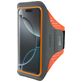 Mobiparts Comfort Fit Handyhalterung Joggen iPhone 16 Pro Sporthülle Neopren Sportarmband - Neon Orange