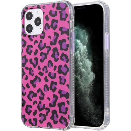 Mobigear Leopard iPhone 12 Pro Max Hülle Flexibles TPU Backcover - Pink
