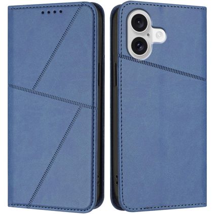 Mobigear Frosted Flip iPhone 17 Klapphülle Portemonnaie - Blau