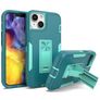 Mobigear Heavy Armor Stand iPhone 14 Plus Hülle Hardcase Backcover Stoßfest mit Ständer - Grün