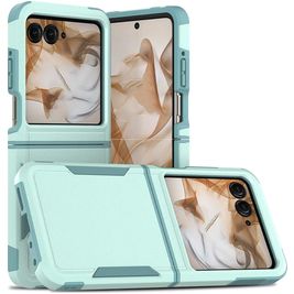 Mobigear Heavy Armor Motorola Razr 50 Hülle Hardcase Backcover Stoßfest - Grün