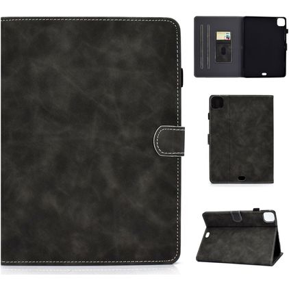 Mobigear Folio iPad Air 4 (2020) Klapphülle + Stylus-Halter - Schwarz