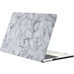 Mobigear Marble MacBook 12 Zoll (2015-2017) Hardcase Hülle MacBook Case - Weiß / Grau - Model A1534