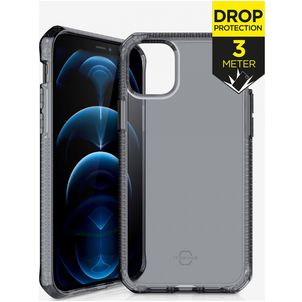 ITSkins SpectrumClear iPhone 12 Pro Hülle Flexibles TPU Backcover Stoßfest - Smoke
