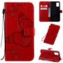 Mobigear Butterfly Samsung Galaxy A71 Klapphülle Portemonnaie - Rot