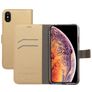 Mobiparts Saffiano Wallet iPhone XS Max Hülle Klapphülle Geldbörse - Gold