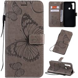 Mobigear Butterfly Xiaomi Redmi Note 8T Hülle Klapphülle Geldbörse - Grau