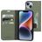 Mobiparts Classic Wallet iPhone 14 Hülle Klapphülle Geldbörse - Stone Green