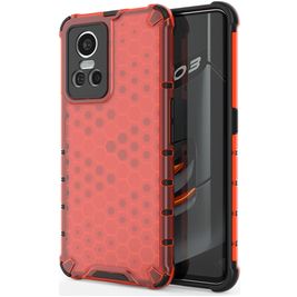 Mobigear Honeycomb Realme GT Neo 3 Hülle Hardcase Backcover Stoßfest - Rot