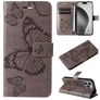 Mobigear Butterfly iPhone 16 Pro Max Hülle Klapphülle Geldbörse - Grau