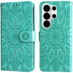 Mobigear Sunflower Samsung Galaxy S26 Ultra Hülle Klapphülle Geldbörse - Grün