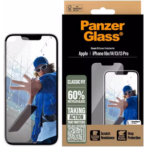 PanzerGlass Classic Fit iPhone 13 Pro Gehärtetes Glas Displayschutz - Hüllenfreundlich