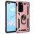 Mobigear Armor Ring Huawei P40 Hülle Hardcase Backcover Stoßfest mit Ringhalter - Roségold