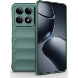 Mobigear Bumpy Xiaomi 14T Pro Hülle Flexibles TPU Backcover - Grün