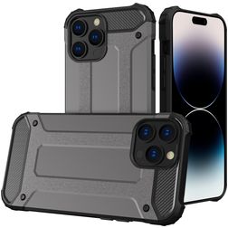 Mobigear Outdoor iPhone 15 Pro Hülle Hardcase Backcover Stoßfest - Grau