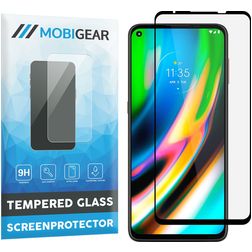 Mobigear Premium Motorola Moto G9 Plus Panzerglas Displayschutz - Hüllenfreundlich - Schwarz