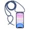 Mobigear Lanyard iPhone 11 TPU (flexibel) Handykette - Transparent / Blau