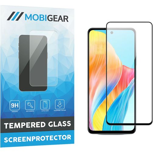 Mobigear Premium OPPO A58 4G Panzerglas Displayschutz - Hüllenfreundlich - Schwarz
