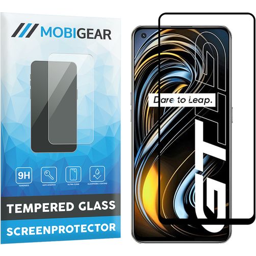 Mobigear Premium Realme GT Panzerglas Gehärtetes Glas Displayschutz - Hüllenfreundlich - Schwarz