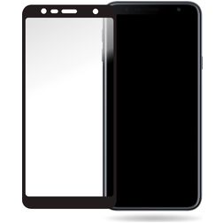 Mobilize Premium Samsung Galaxy J4 Plus Panzerglas Gehärtetes Glas Displayschutz - Hüllenfreundlich - Schwarz