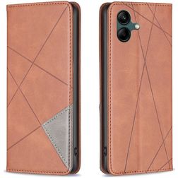 Mobigear Rhombus slim Samsung Galaxy A05 Hülle Klapphülle - Braun